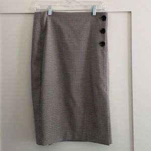 Ann Taylor Houndstooth Pencil Skirt